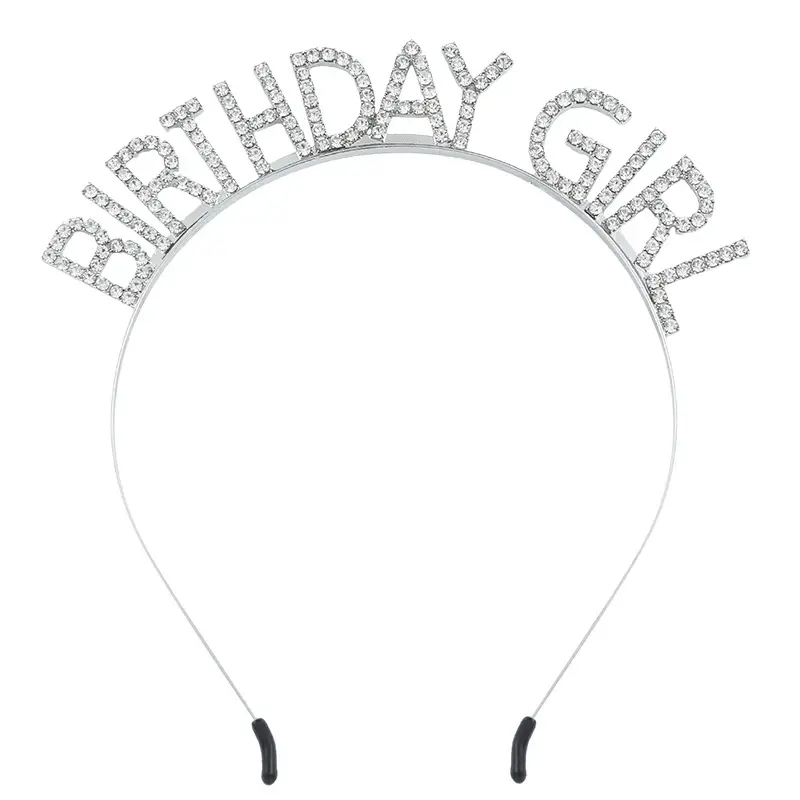 European American Birthday Headband with Rhinestone Alloy