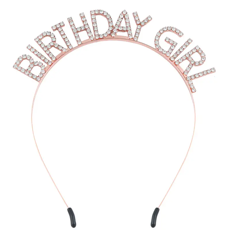 European American Birthday Headband with Rhinestone Alloy — feature 10