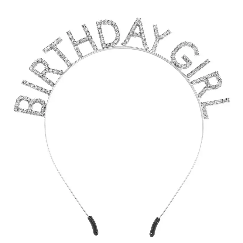 European American Birthday Headband with Rhinestone Alloy — feature 17