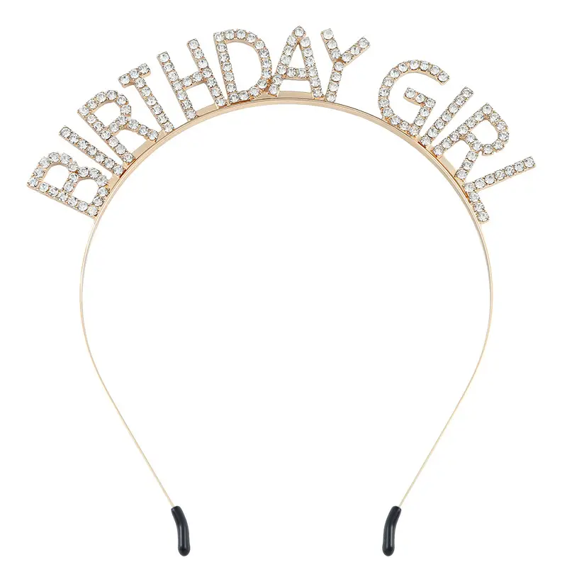 European American Birthday Headband with Rhinestone Alloy — feature 9
