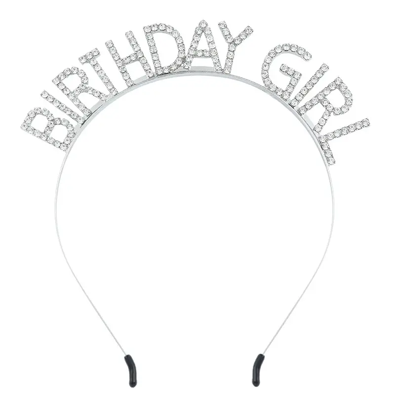 European American Birthday Headband with Rhinestone Alloy