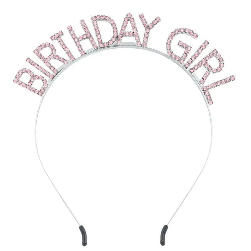 European American Birthday Headband with Rhinestone Alloy
