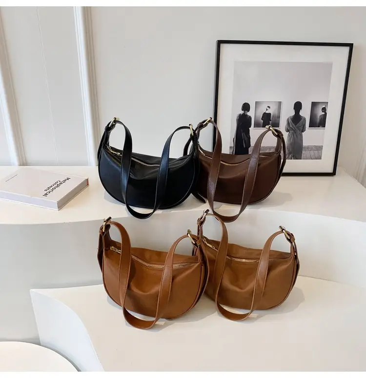 Women's Retro Shoulder Messenger Bag Brown Leather 2023 — feature 13