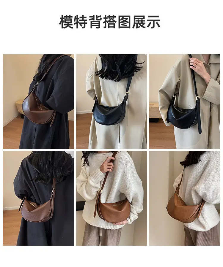 Women's Retro Shoulder Messenger Bag Brown Leather 2023 — feature 8