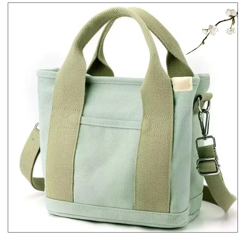 Japanese Style Canvas Shoulder Crossbody Bag Blue Large Capacity — feature 14