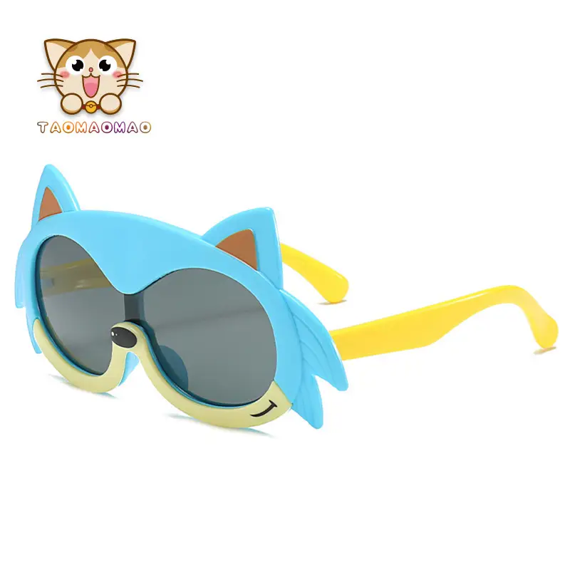 New Kids Cartoon Silicone UV Glasses Blue Yellow - Image 12