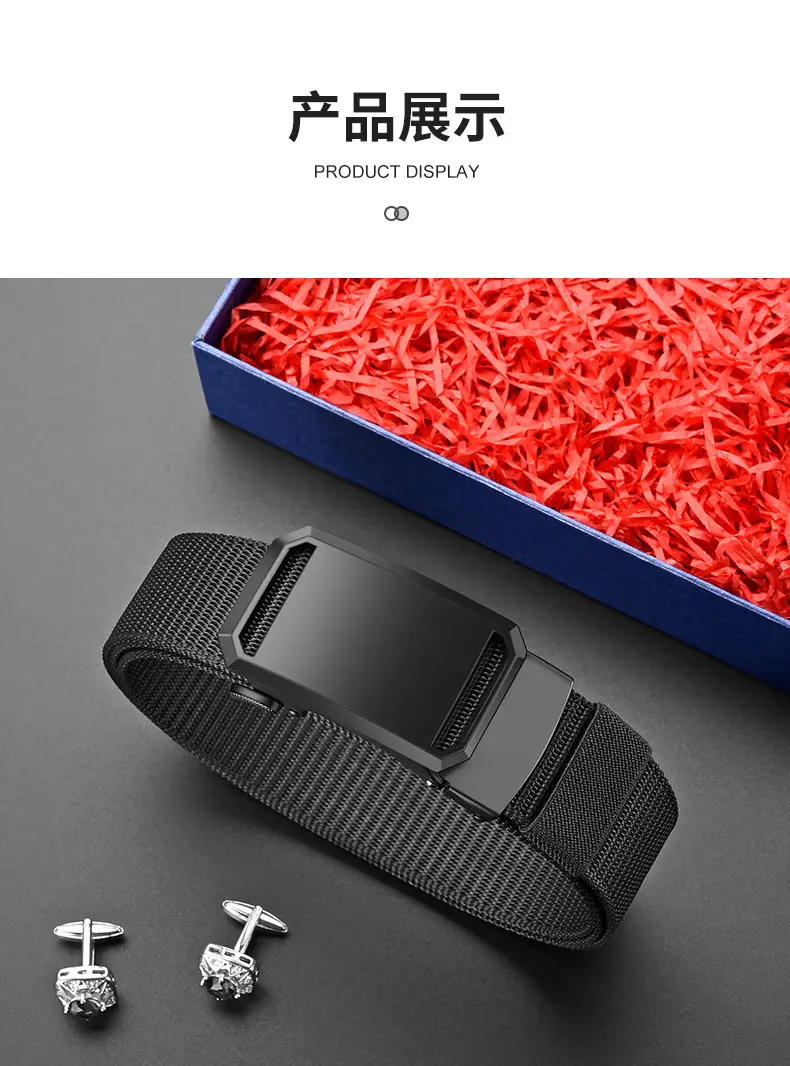 Men's Black Crossbody Belt with Adjustable Strap — feature 12