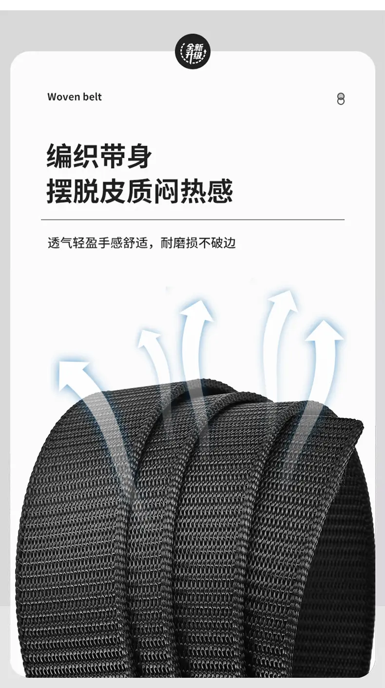 Men's Black Crossbody Belt with Adjustable Strap — feature 5
