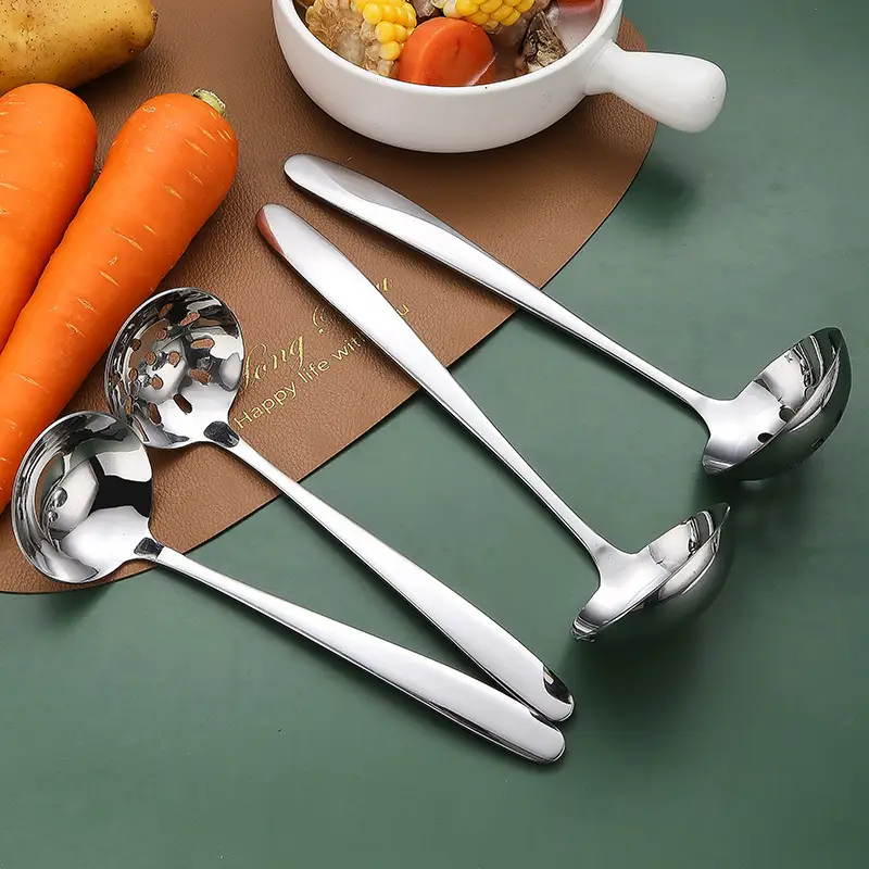 410 Stainless Steel Soup Spoons Set of 4 - Image 9