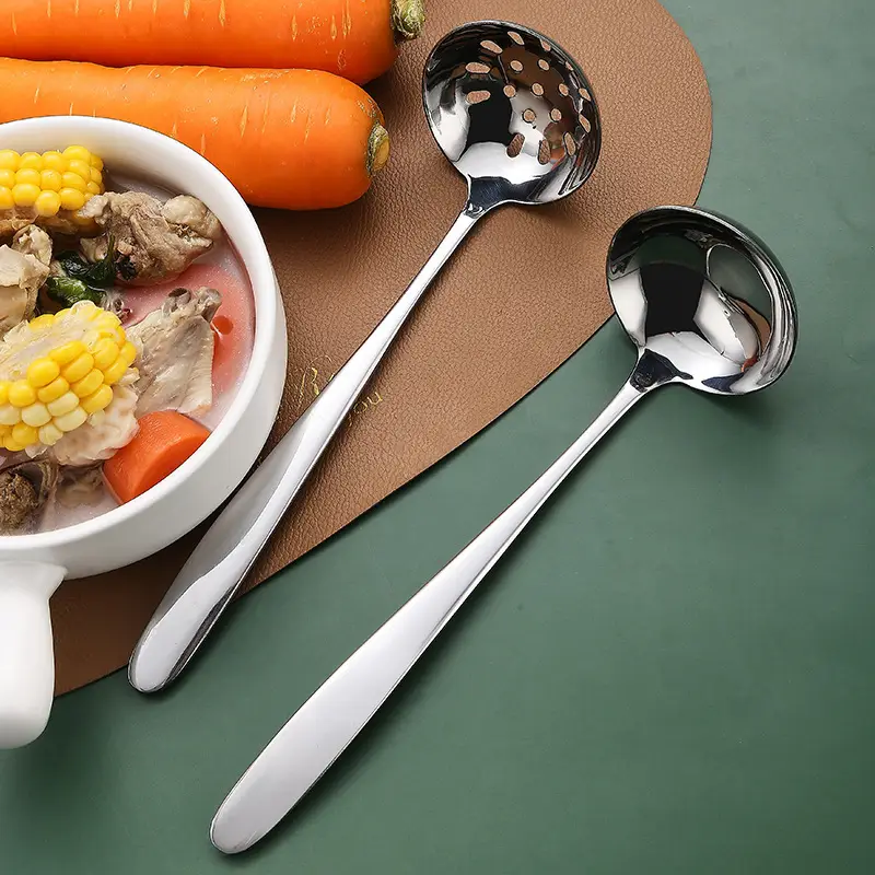 410 Stainless Steel Soup Spoons Set of 4 - Image 10