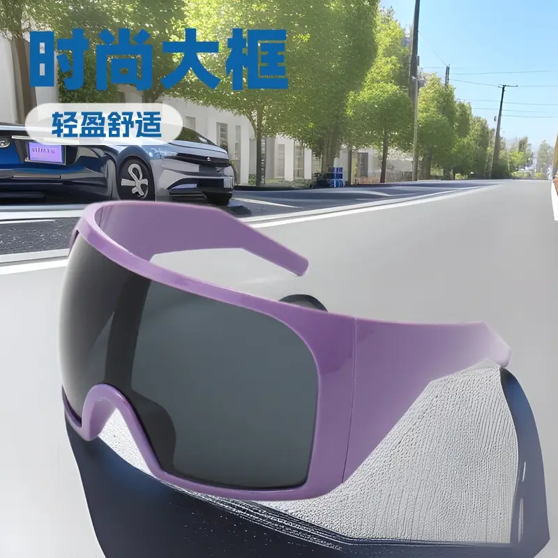 Pink Integrated Lens Ski Sunglasses for Men Women - Image 4