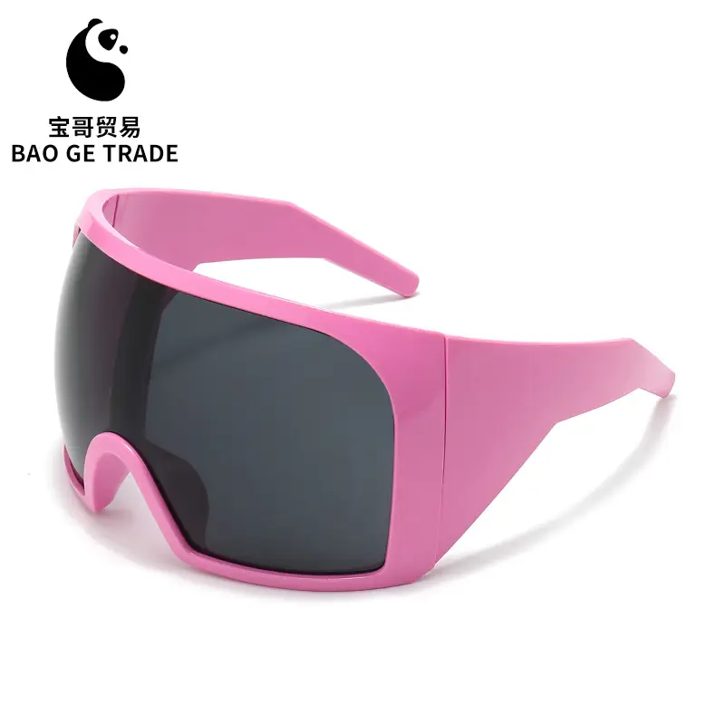 Pink Integrated Lens Ski Sunglasses for Men Women - Image 6