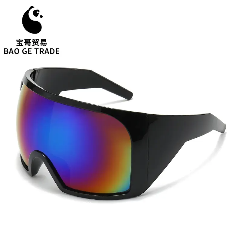 Pink Integrated Lens Ski Sunglasses for Men Women - Image 7