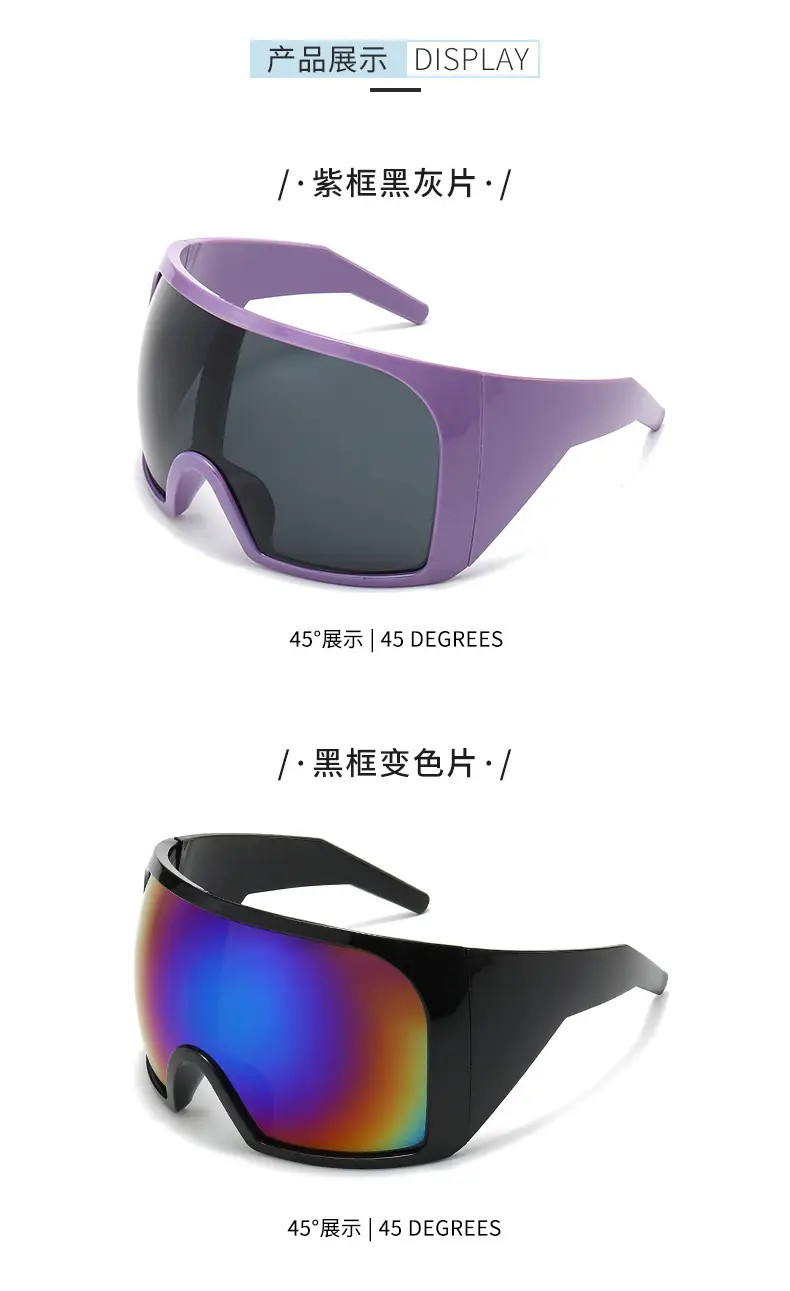 Pink Integrated Lens Ski Sunglasses for Men Women — feature 10