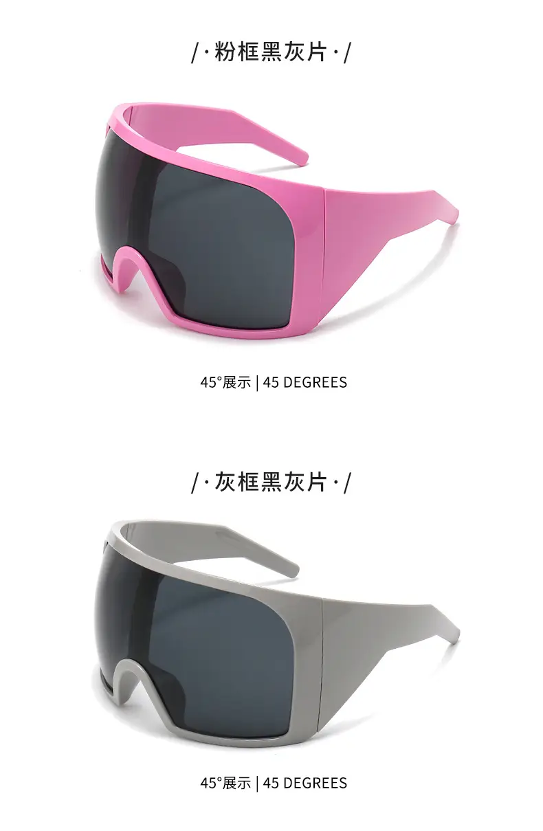 Pink Integrated Lens Ski Sunglasses for Men Women — feature 11