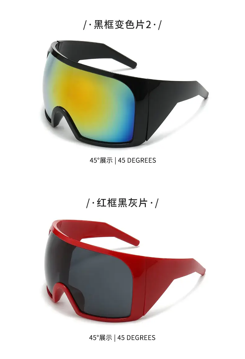 Pink Integrated Lens Ski Sunglasses for Men Women — feature 12