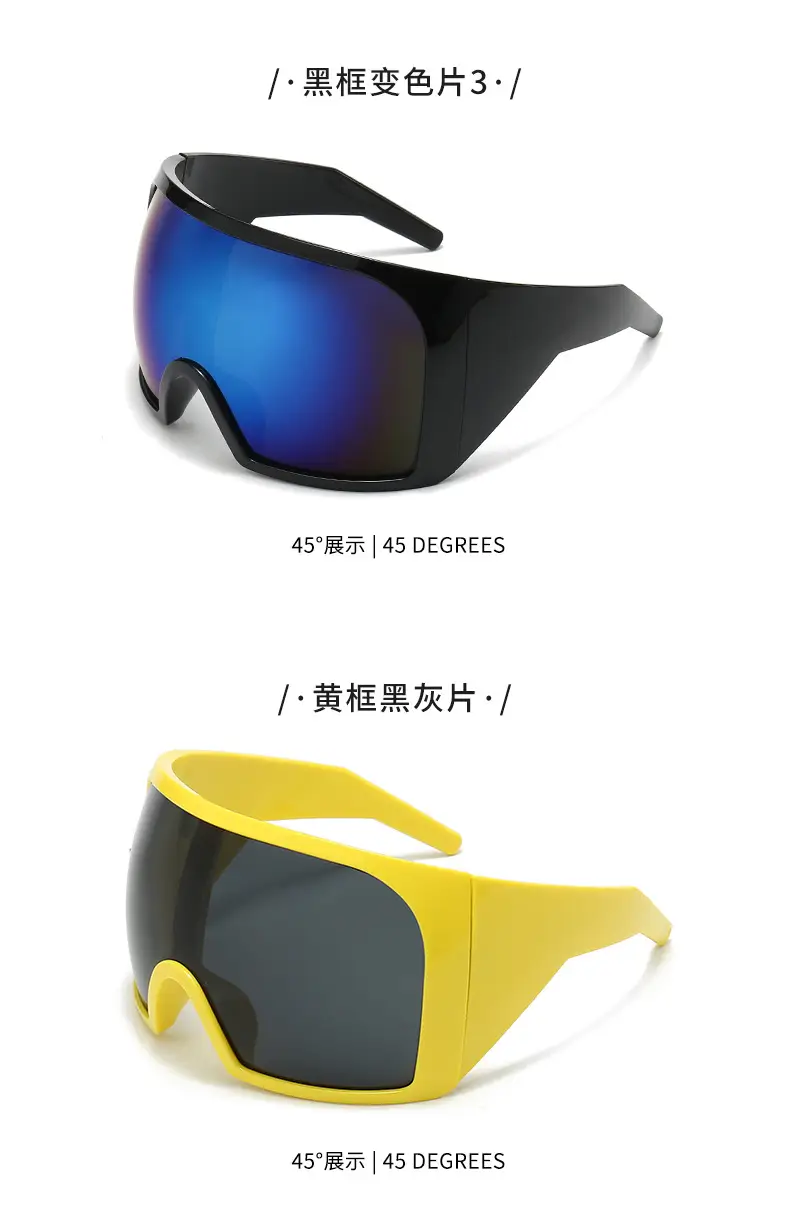 Pink Integrated Lens Ski Sunglasses for Men Women — feature 13