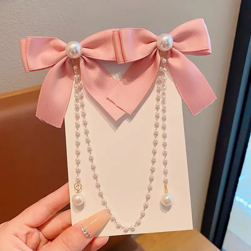 Red New Year Hairpin for Girls Pearl Tassel - Image 2