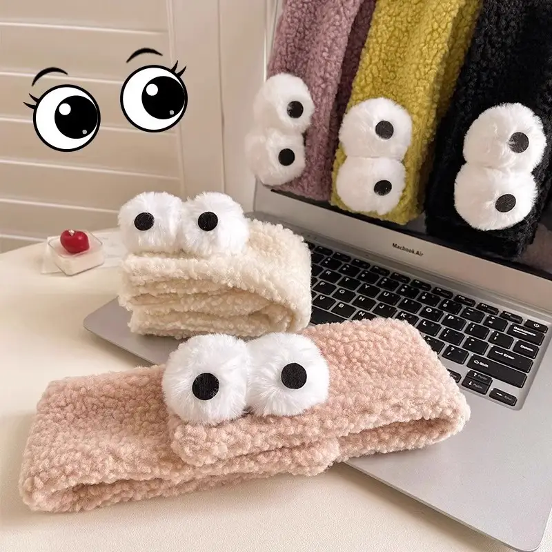 Plush Headband with Big Eyes for Women Winter - Image 10
