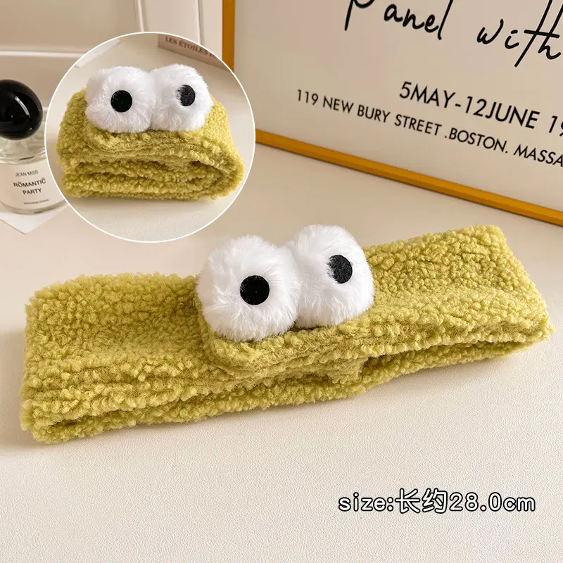 Plush Headband with Big Eyes for Women Winter - Image 3