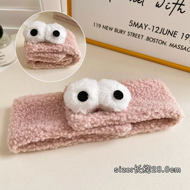 Plush Headband with Big Eyes for Women Winter - Image 4
