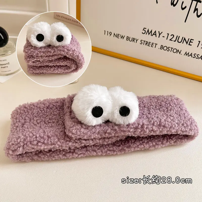 Plush Headband with Big Eyes for Women Winter - Image 5