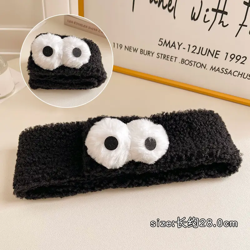 Plush Headband with Big Eyes for Women Winter - Image 6