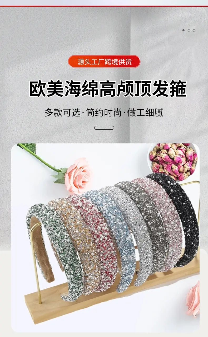 Luxury Pearl Skull Headband with Diamonds — feature 3