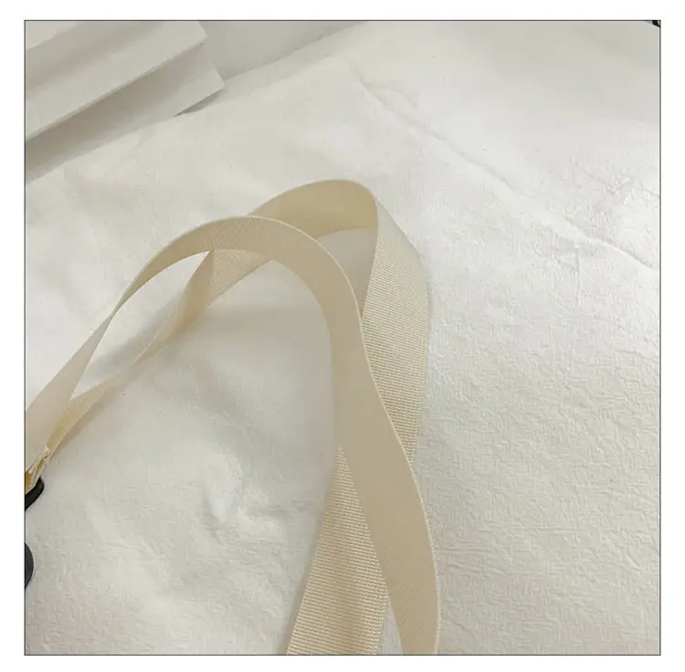 White Drawstring Bucket Bag for Women — feature 43