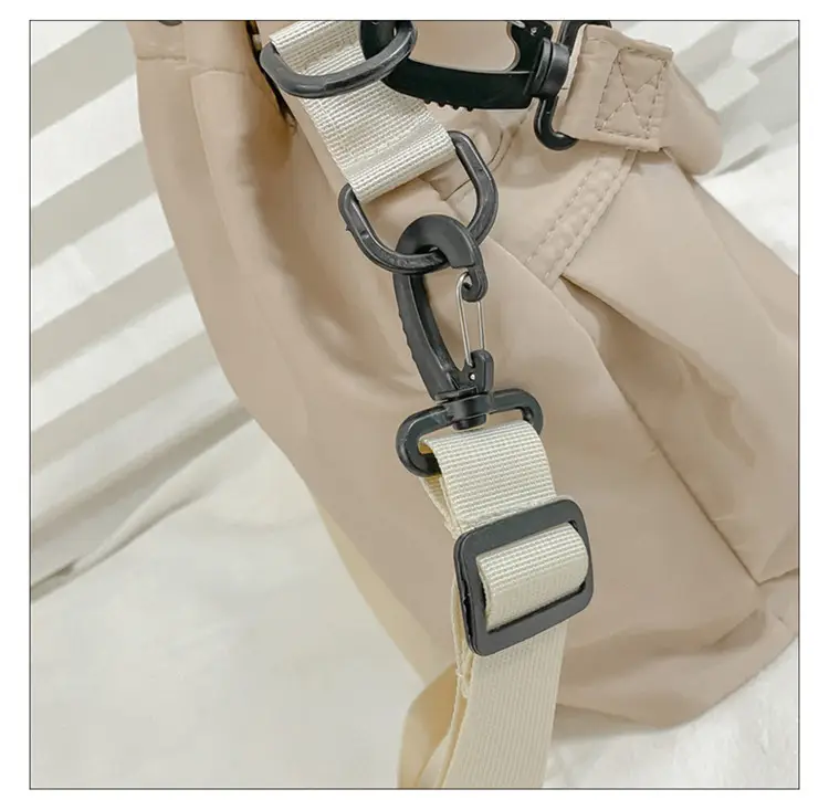 White Drawstring Bucket Bag for Women — feature 45