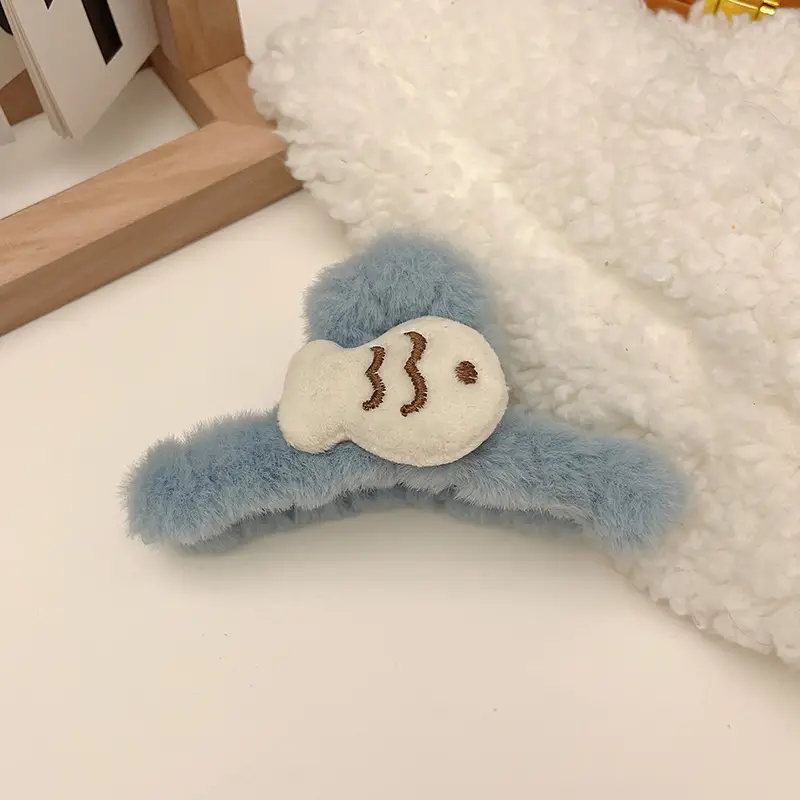 New Arrival Fish Clip Plush Hair Accessories for Women - Image 5