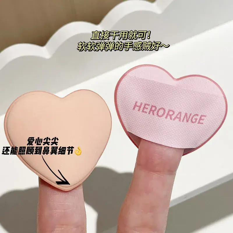 HERORANGE Love Thumb Powder Puff Wet Dry Makeup Fixer - Image 3