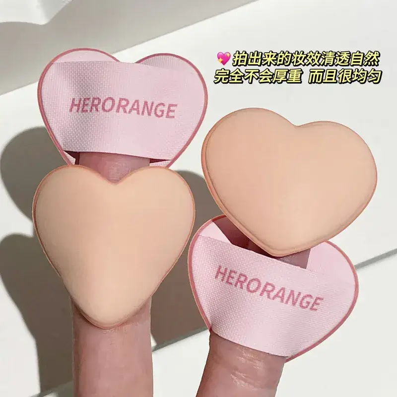 HERORANGE Love Thumb Powder Puff Wet Dry Makeup Fixer - Image 4
