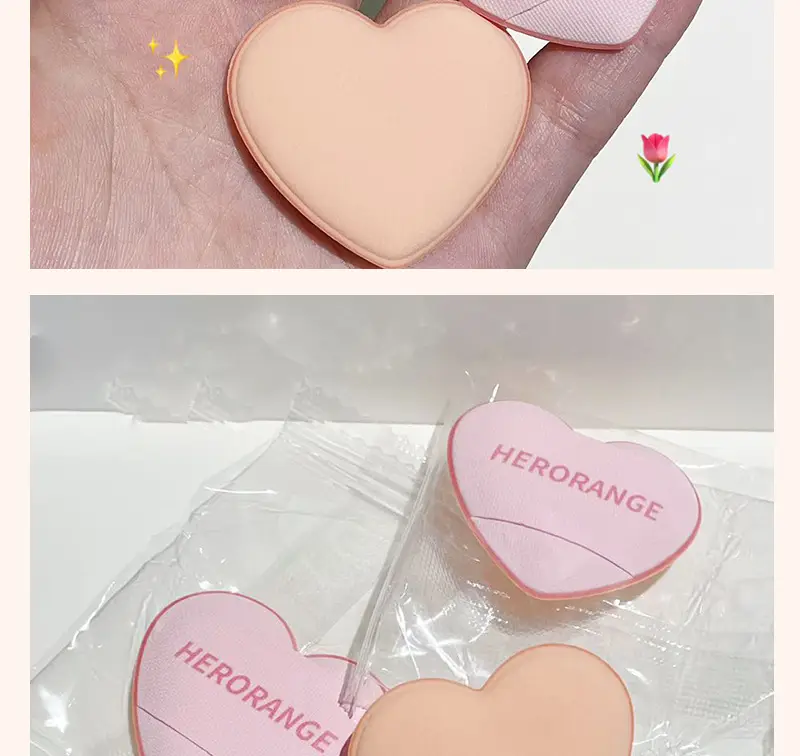 HERORANGE Love Thumb Powder Puff Wet Dry Makeup Fixer — feature 12