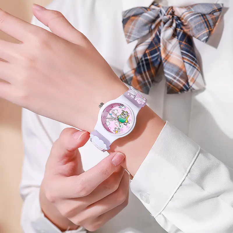 New Cute Cartoon Children's Watch Jelly Primary School Student Watch Quartz Watch Boy Girl Gift