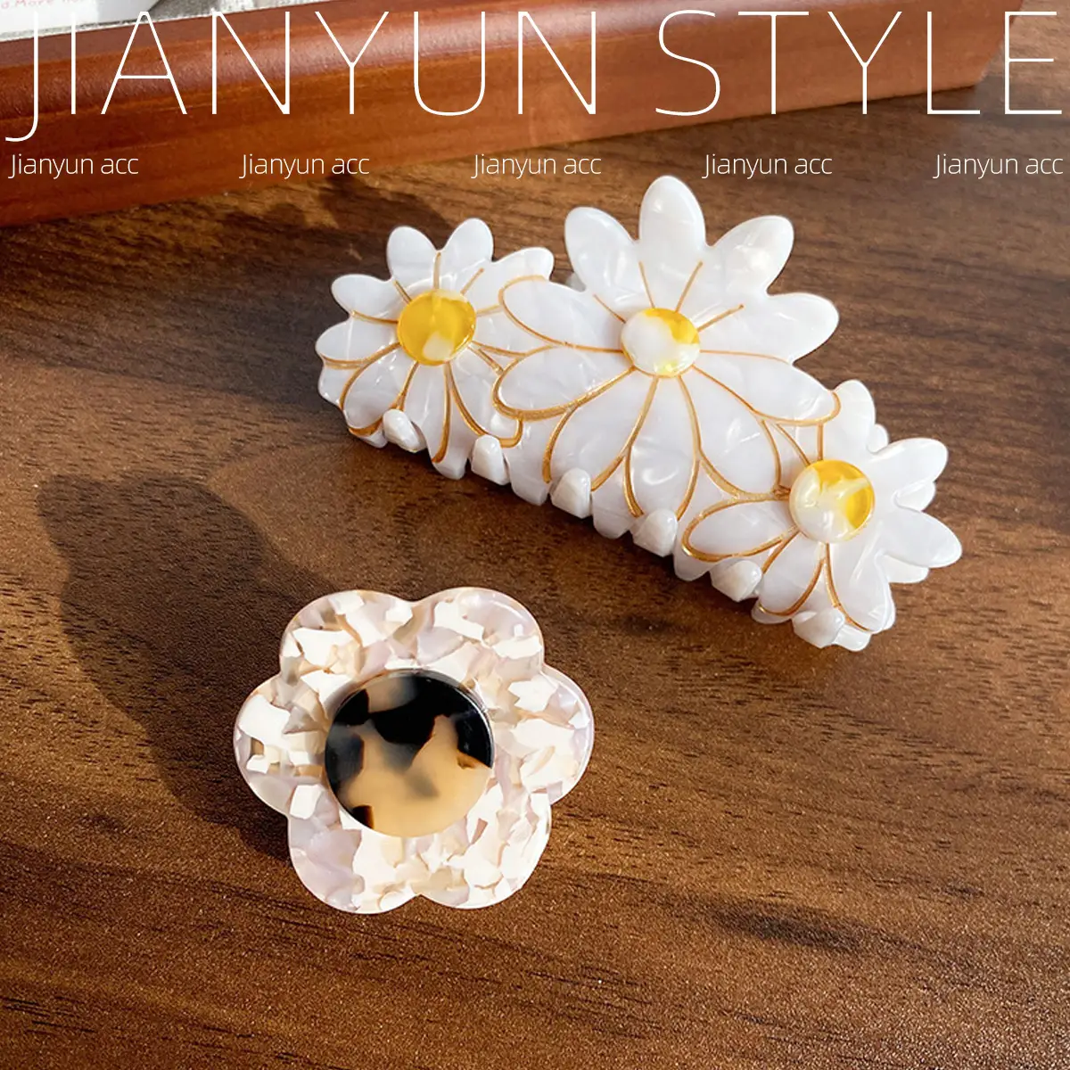 Sweet Acrylic Daisy Hairpin for Women - Image 7