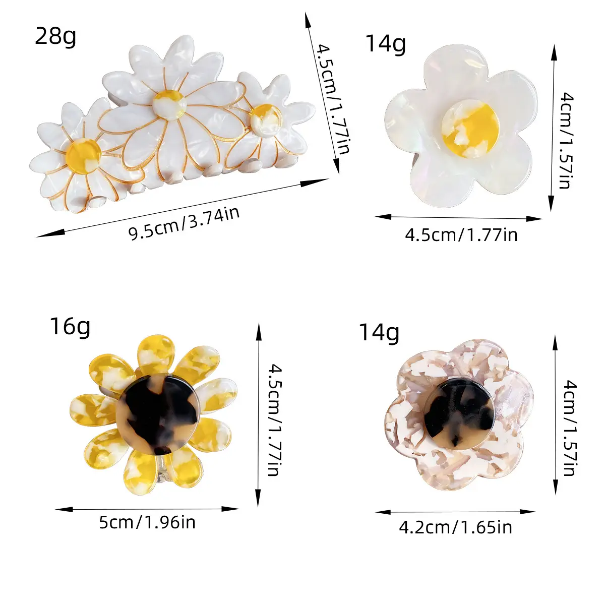 Sweet Acrylic Daisy Hairpin for Women - Image 8