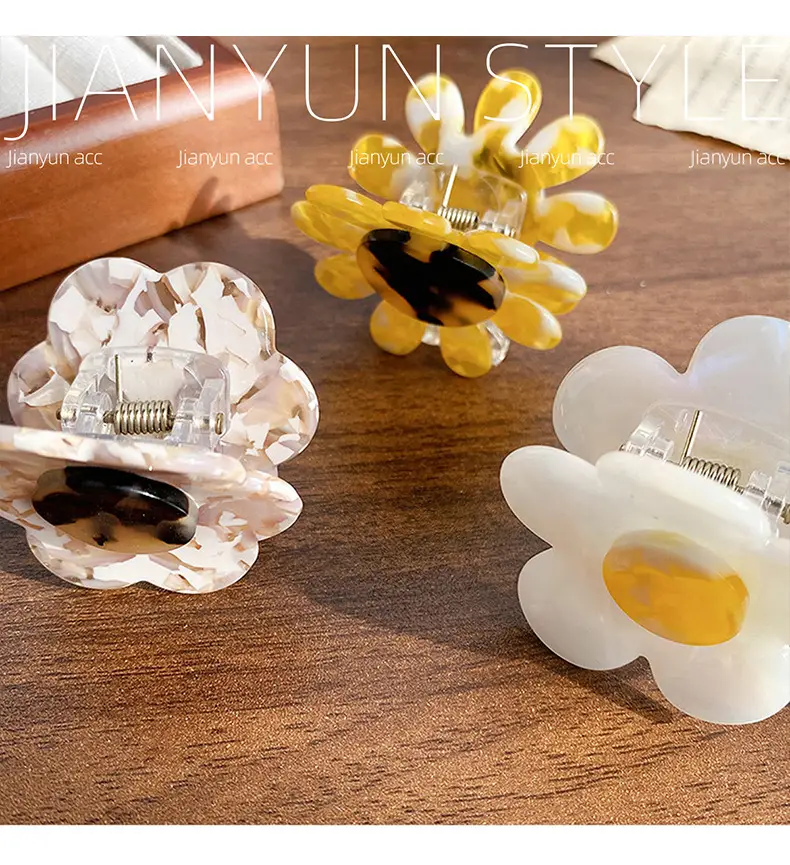 Sweet Acrylic Daisy Hairpin for Women — feature 6