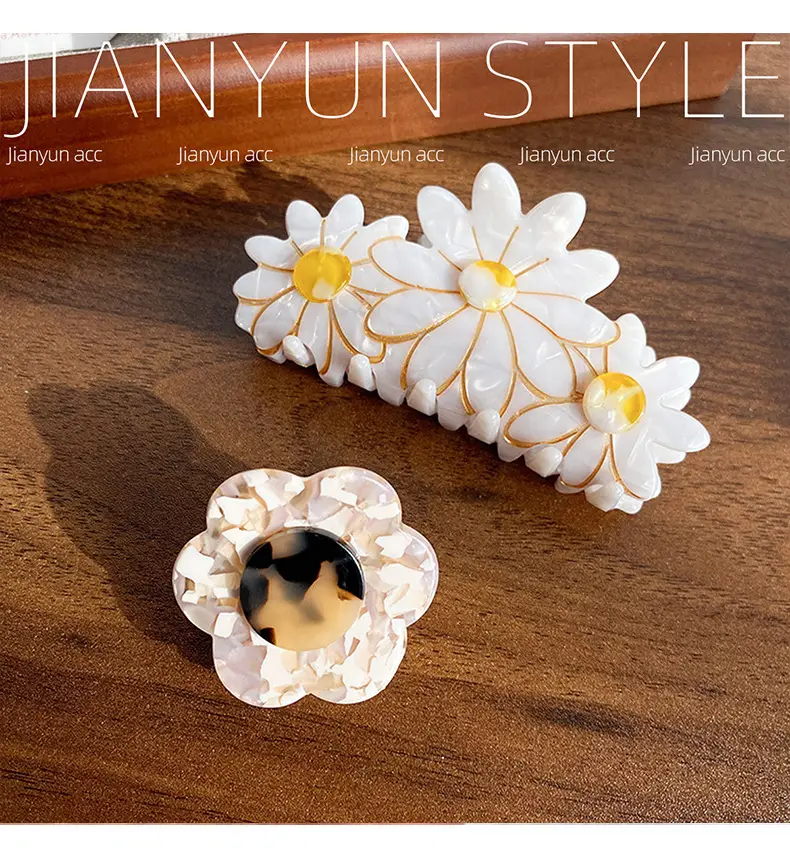 Sweet Acrylic Daisy Hairpin for Women — feature 8