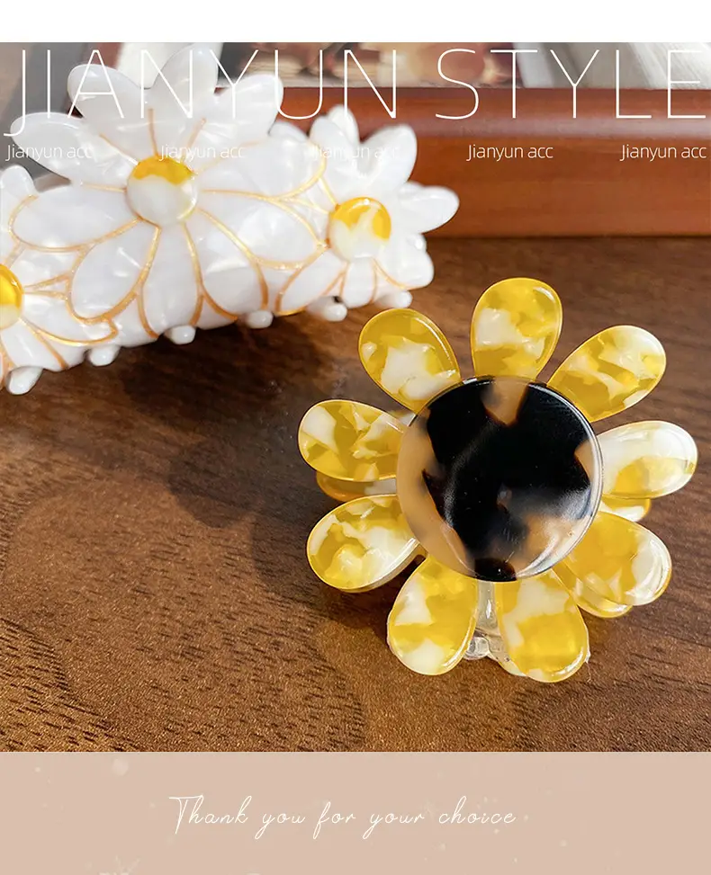 Sweet Acrylic Daisy Hairpin for Women — feature 9
