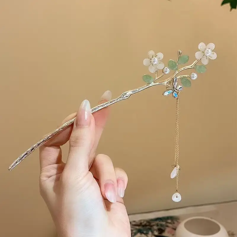 New Chinese Tassel Hairpin Women Ancient High Grade Metal