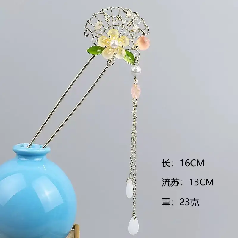 New Chinese Tassel Hairpin Women Ancient High Grade Metal