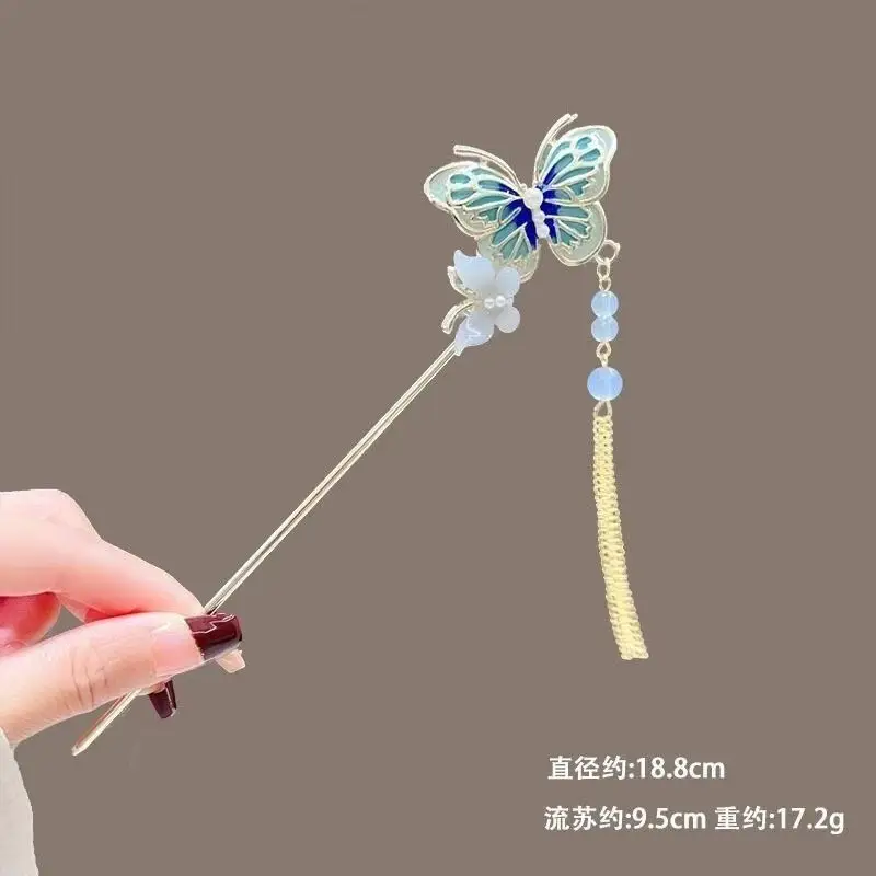 New Chinese Tassel Hairpin Women Ancient High Grade Metal