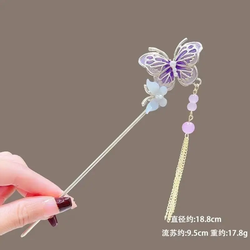 New Chinese Tassel Hairpin Women Ancient High Grade Metal