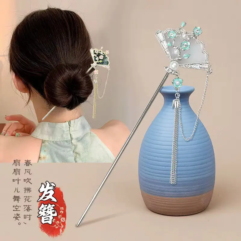 New Chinese Tassel Hairpin Women Ancient High Grade Metal