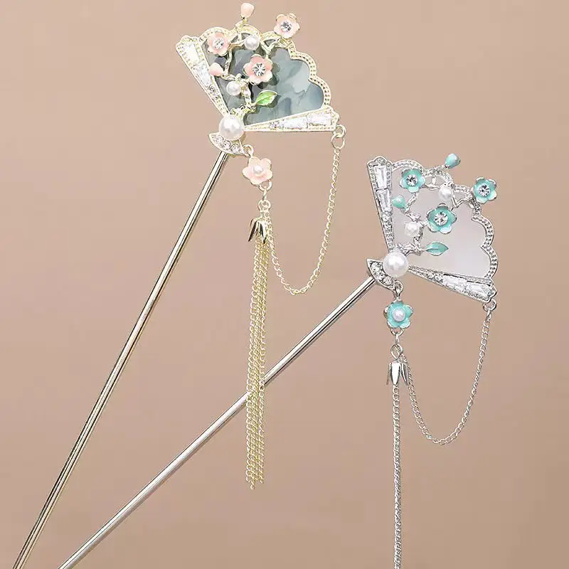 New Chinese Tassel Hairpin Women Ancient High Grade Metal