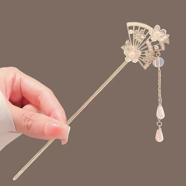 New Chinese Tassel Hairpin Women Ancient High Grade Metal