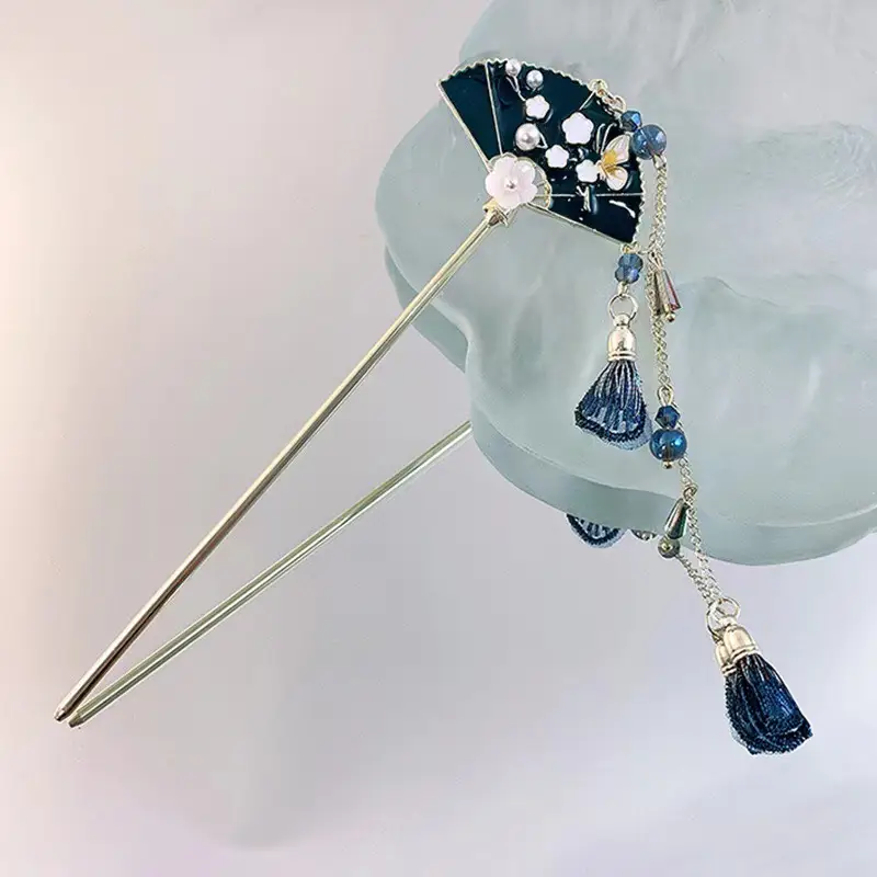 New Chinese Tassel Hairpin Women Ancient High Grade Metal