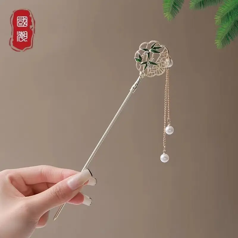 New Chinese Tassel Hairpin Women Ancient High Grade Metal