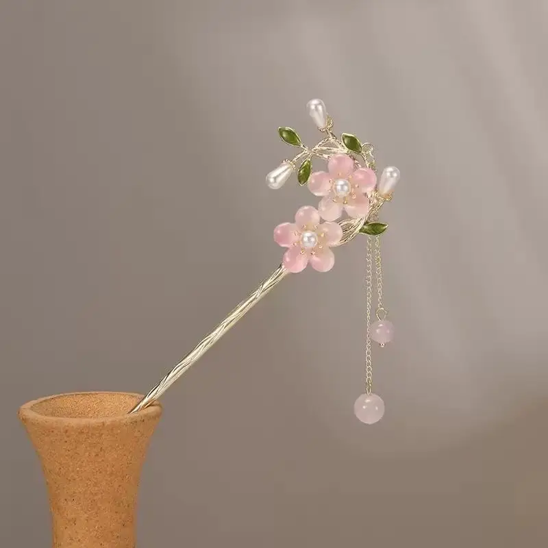 New Chinese Tassel Hairpin Women Ancient High Grade Metal